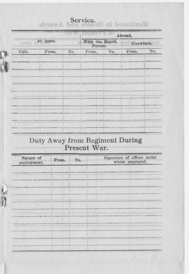 Officer's Record Book, Blank