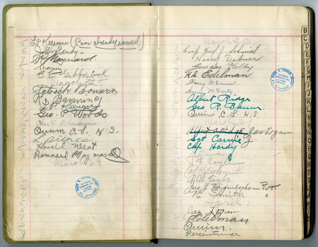 Extra Duty Roster, Battery D, 129th Field Artillery