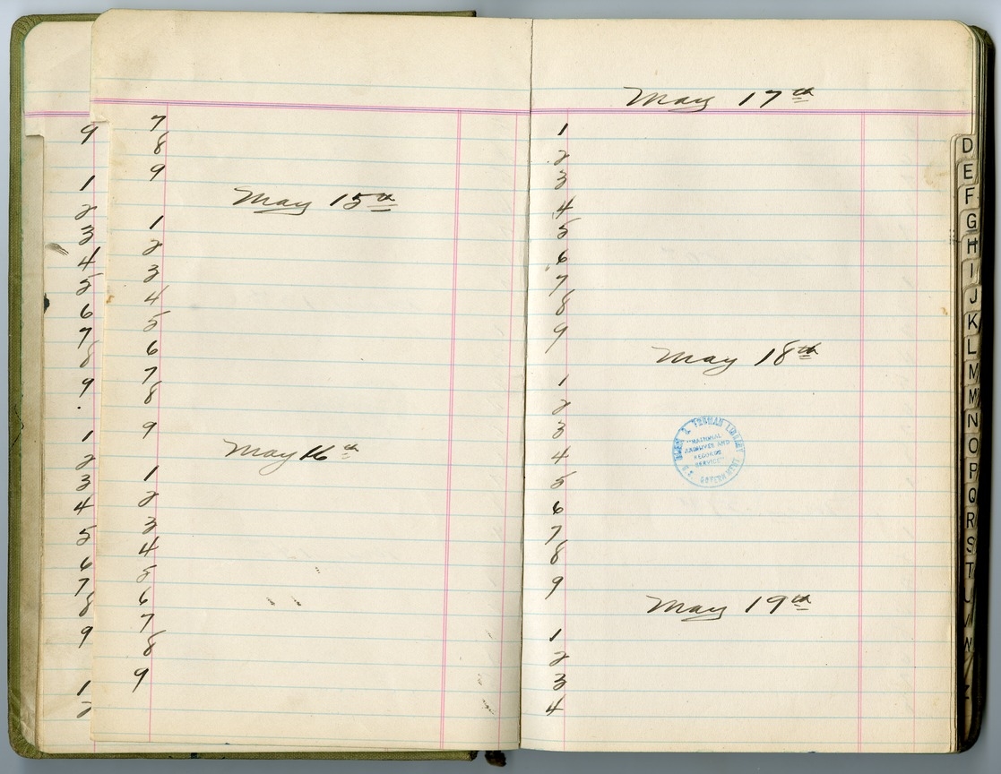 Extra Duty Roster, Battery D, 129th Field Artillery