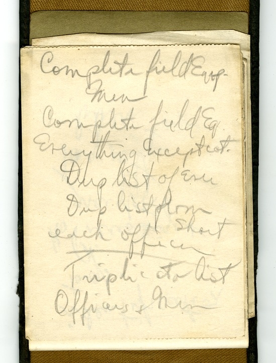 U.S. Army Correspondence Tablet, Notes for Fire and Orientation Course