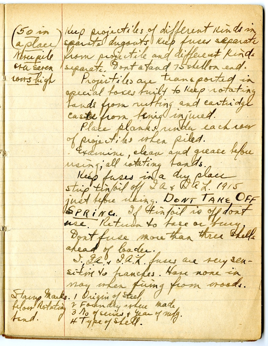 Notes by Harry S. Truman on Fire and Orientation