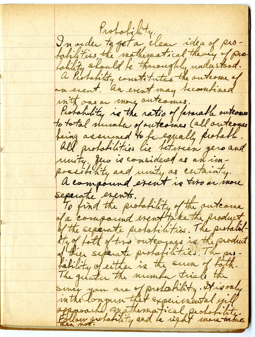 Notes by Harry S. Truman on Fire and Orientation