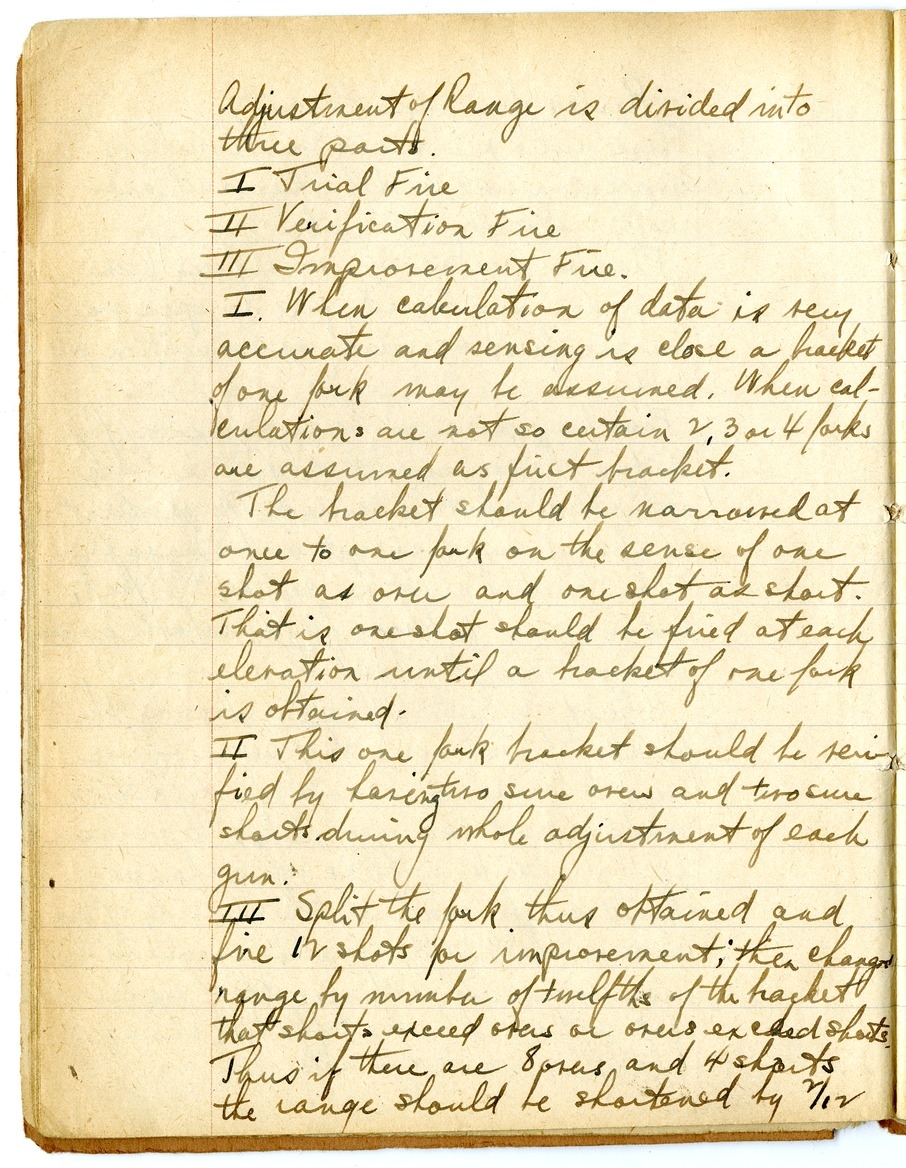 Notes by Harry S. Truman on Fire and Orientation