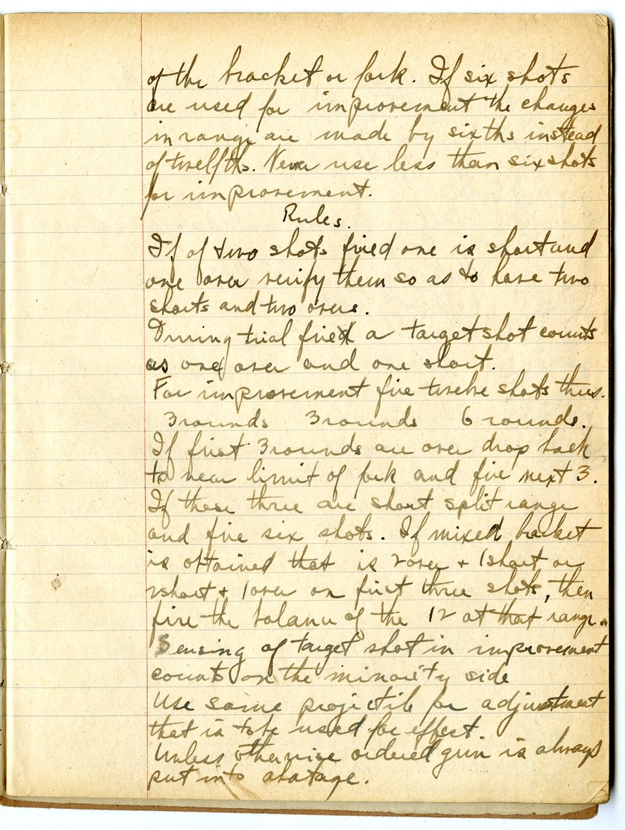 Notes by Harry S. Truman on Fire and Orientation