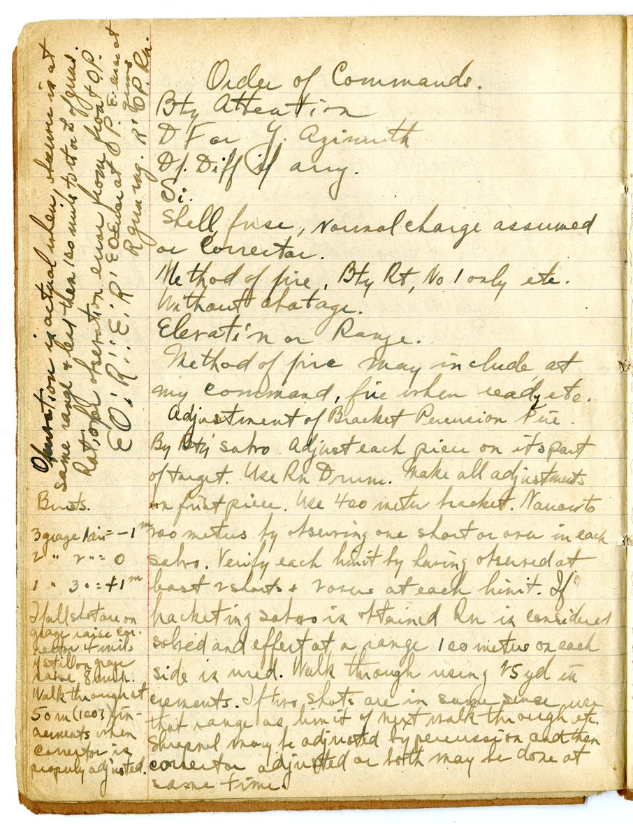 Notes by Harry S. Truman on Fire and Orientation