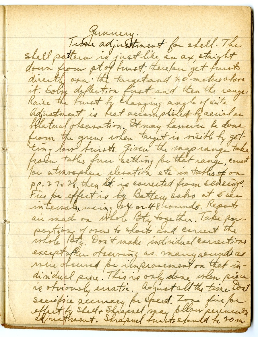 Notes by Harry S. Truman on Fire and Orientation