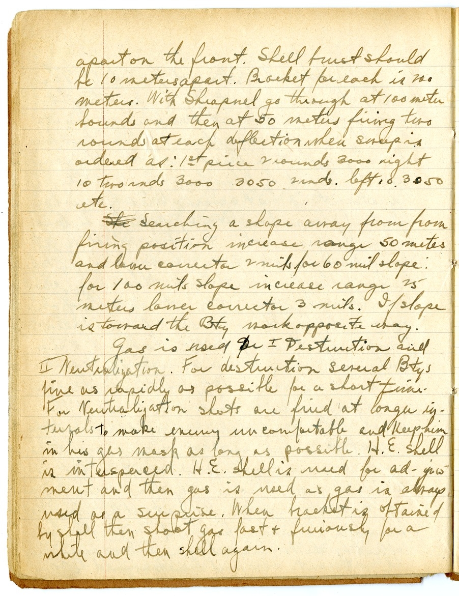 Notes by Harry S. Truman on Fire and Orientation