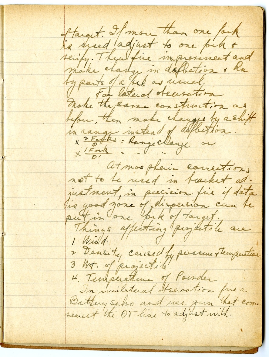 Notes by Harry S. Truman on Fire and Orientation