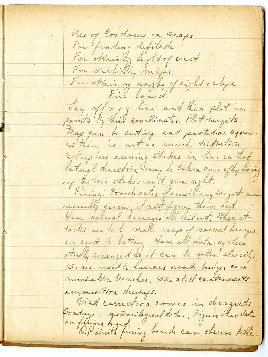 Notes by Harry S. Truman on Fire and Orientation