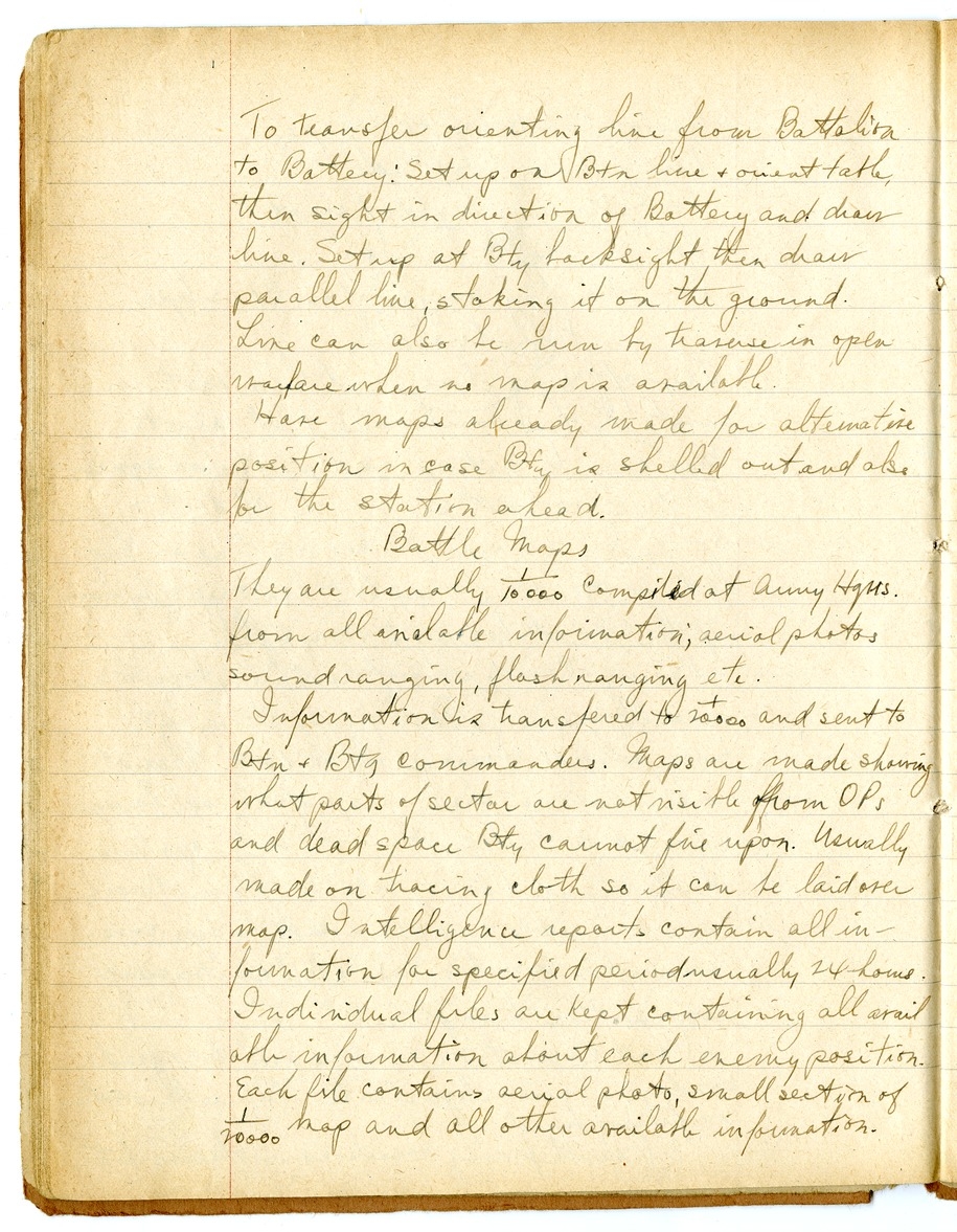 Notes by Harry S. Truman on Fire and Orientation