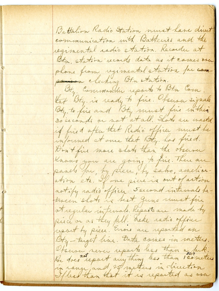 Notes by Harry S. Truman on Fire and Orientation