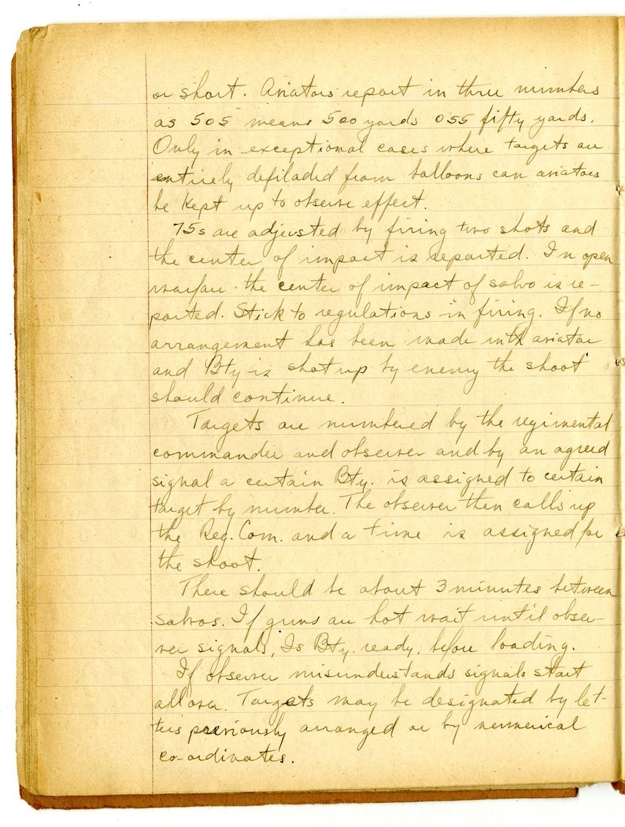 Notes by Harry S. Truman on Fire and Orientation