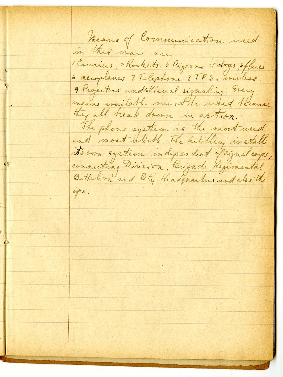 Notes by Harry S. Truman on Fire and Orientation