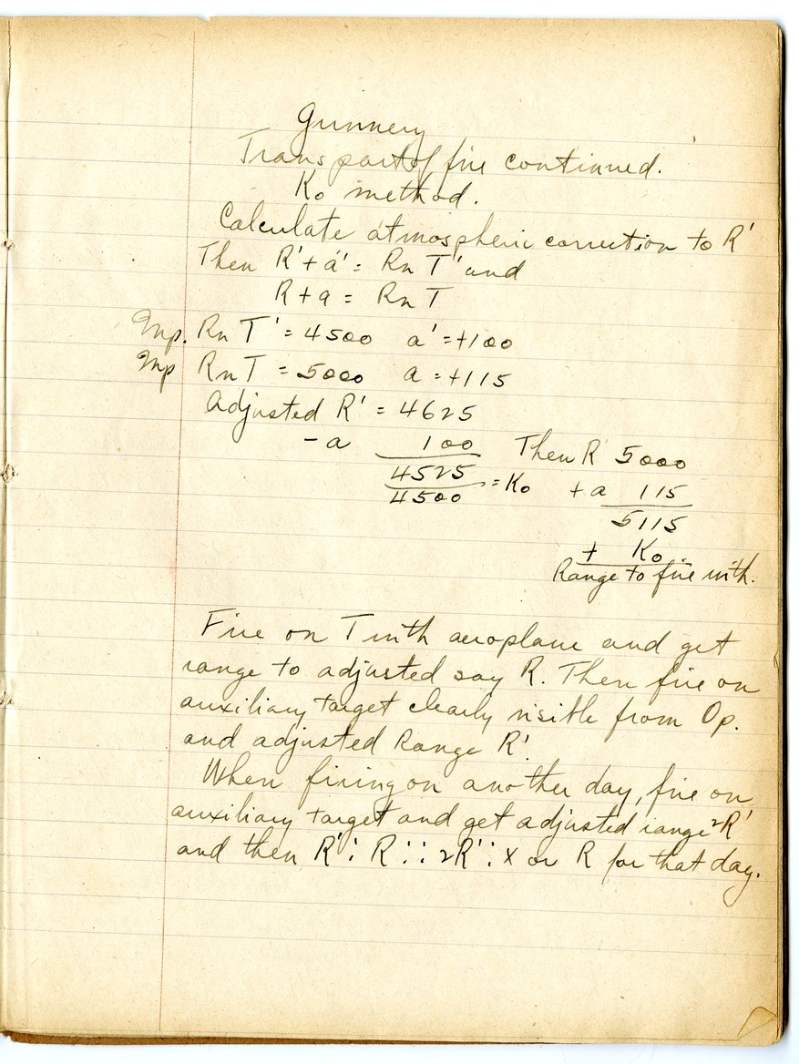 Notes by Harry S. Truman on Fire and Orientation