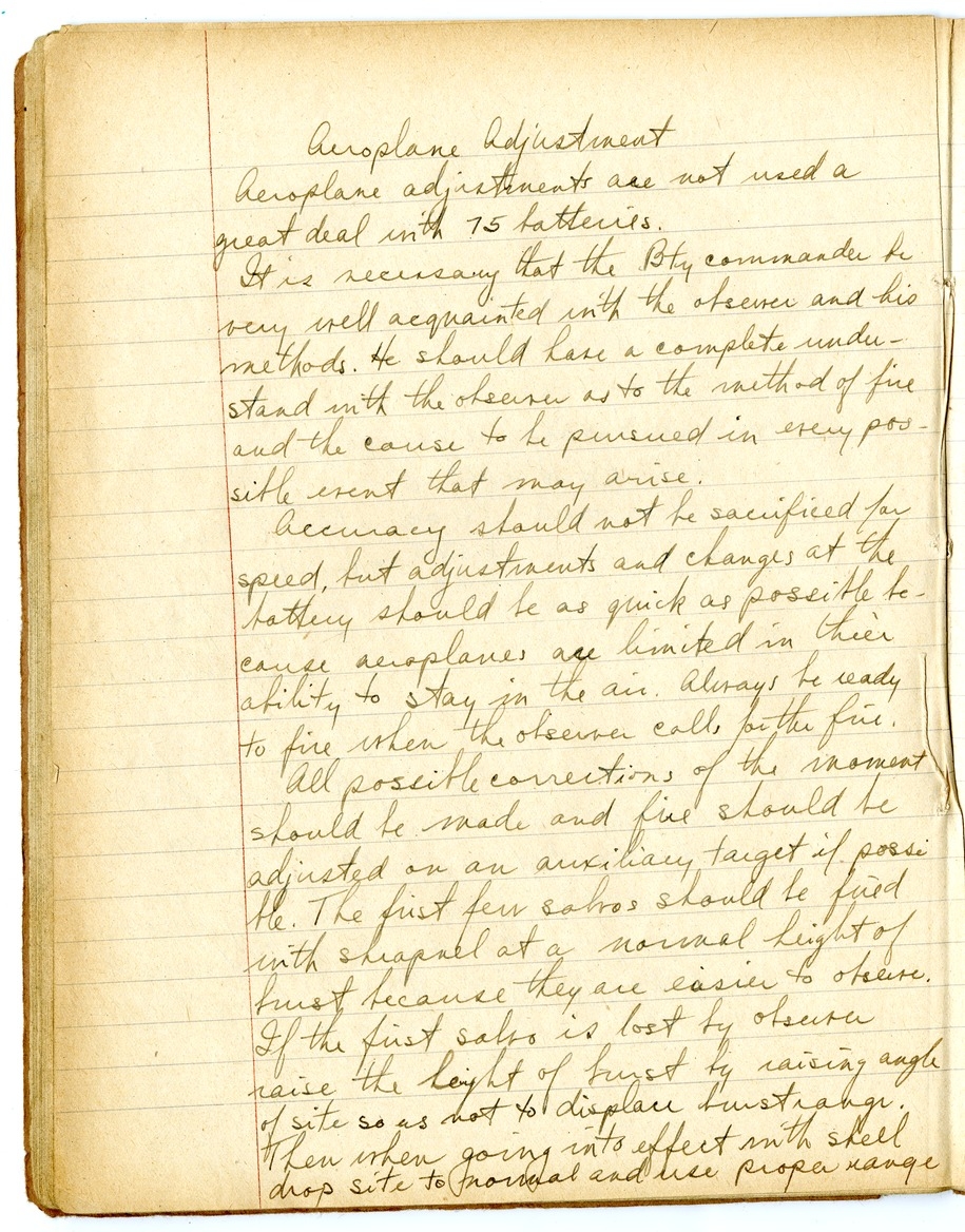 Notes by Harry S. Truman on Fire and Orientation