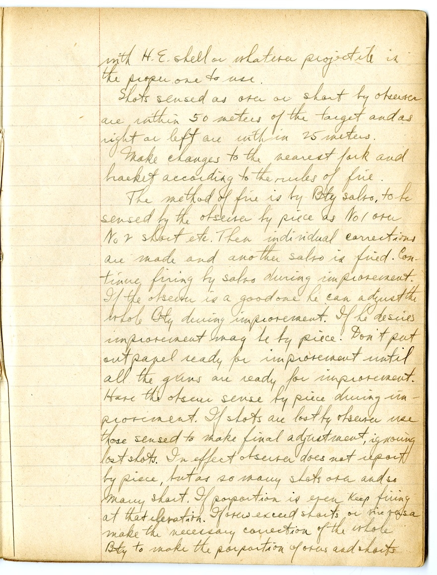 Notes by Harry S. Truman on Fire and Orientation