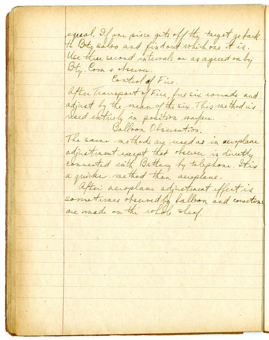 Notes by Harry S. Truman on Fire and Orientation