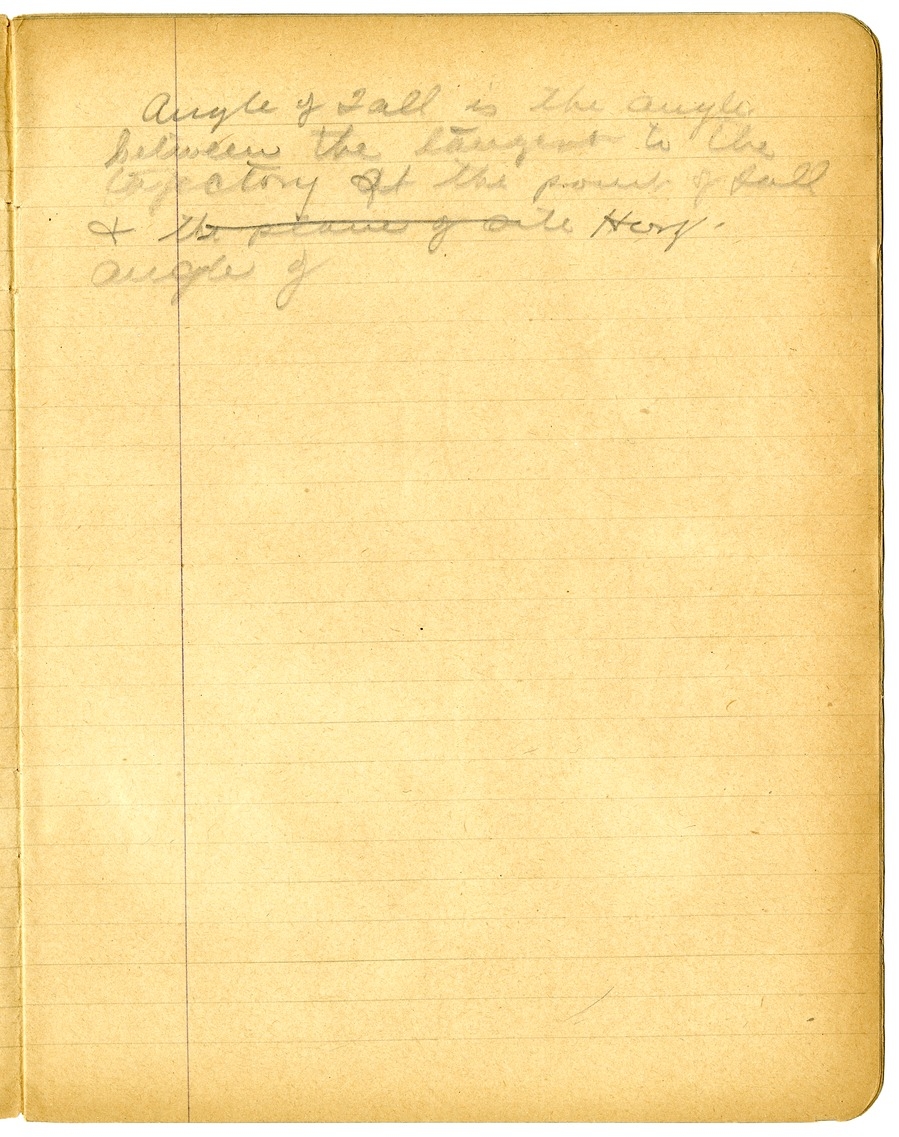 Notes by Harry S. Truman on Fire and Orientation