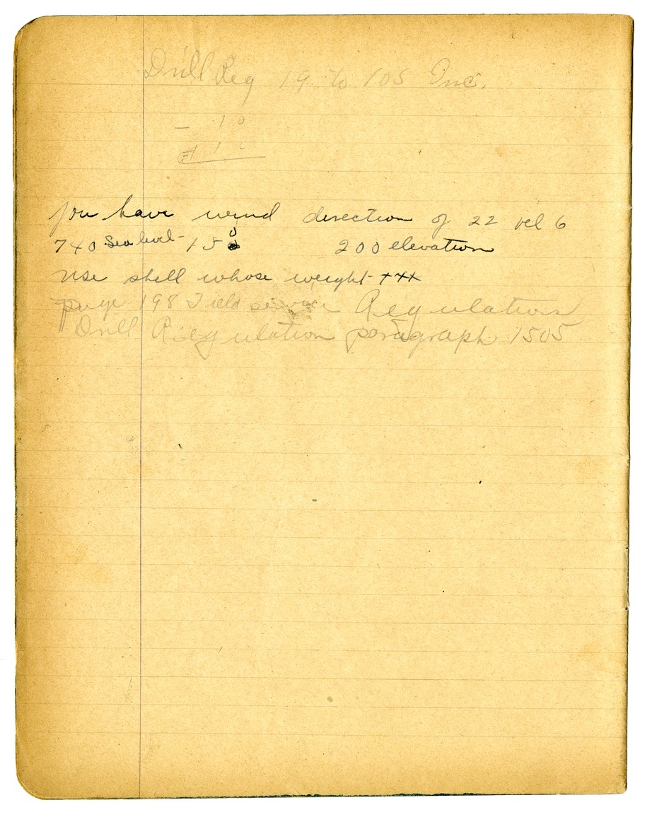 Notes by Harry S. Truman on Fire and Orientation