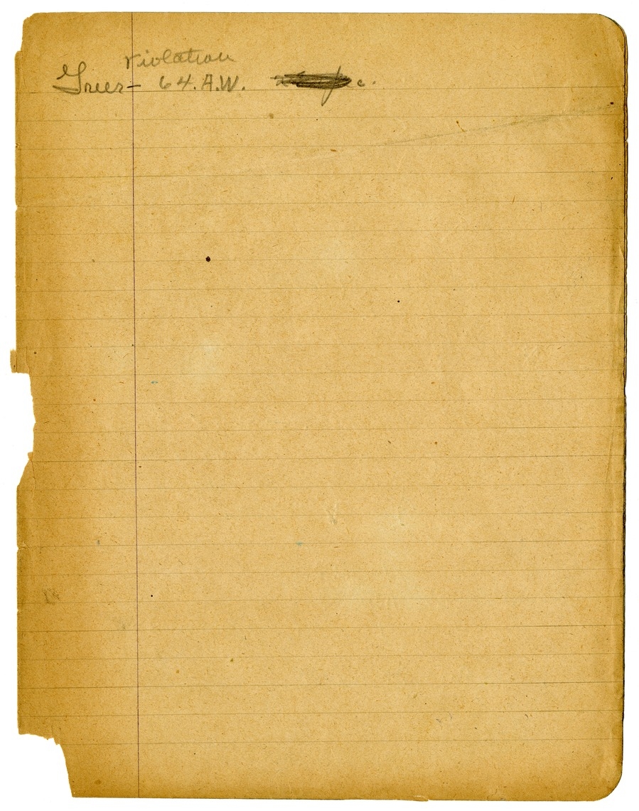 Notes by Harry S. Truman on Fire and Orientation