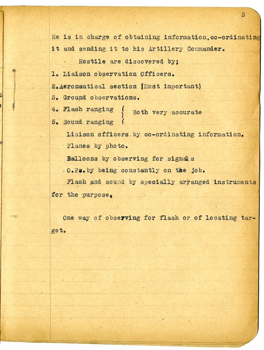 Notes by Harry S. Truman on Fire and Orientation