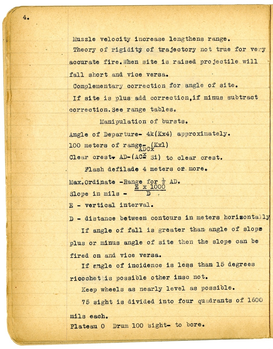 Notes by Harry S. Truman on Fire and Orientation
