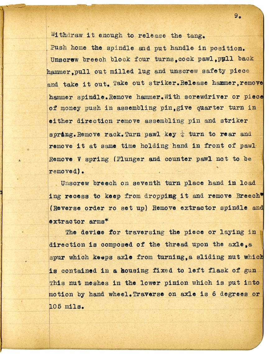 Notes by Harry S. Truman on Fire and Orientation