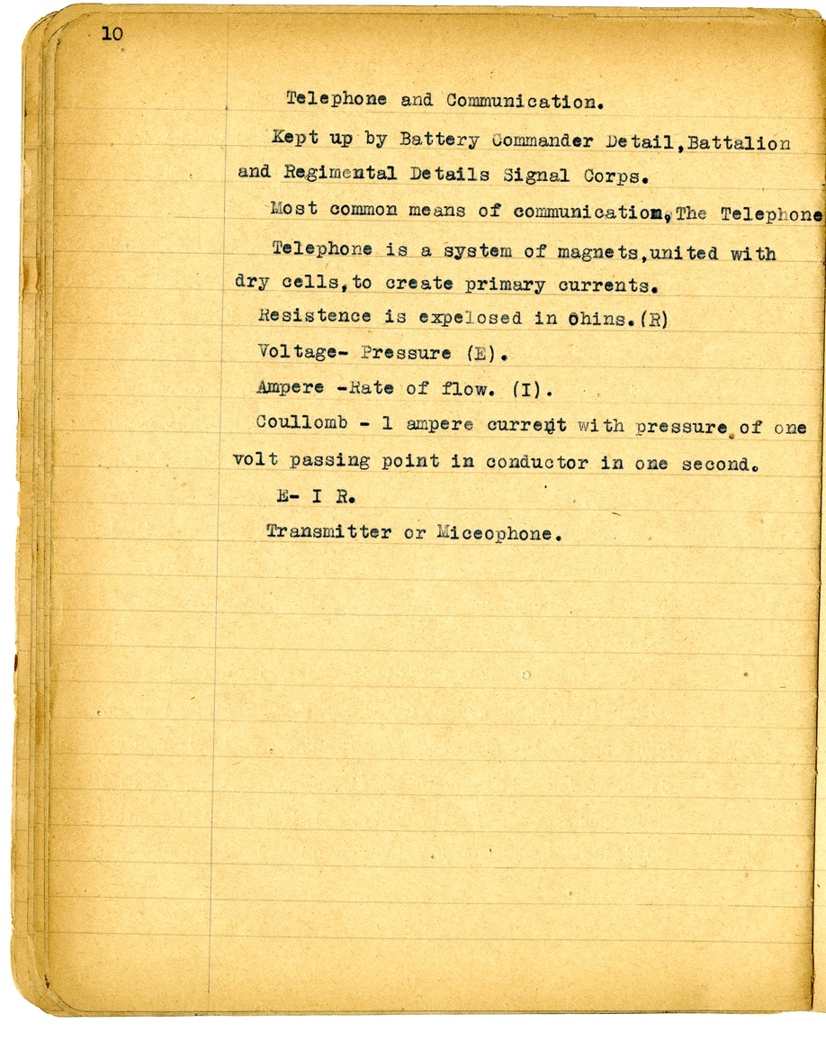 Notes by Harry S. Truman on Fire and Orientation