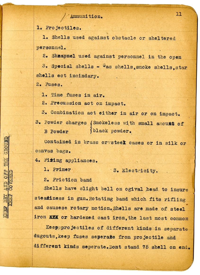 Notes by Harry S. Truman on Fire and Orientation