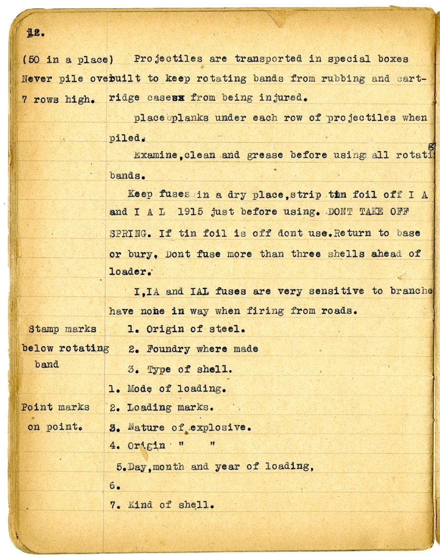Notes by Harry S. Truman on Fire and Orientation