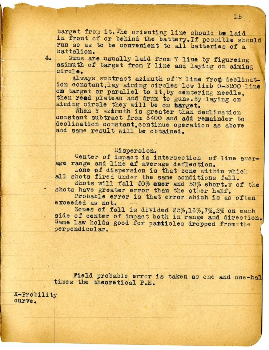 Notes by Harry S. Truman on Fire and Orientation