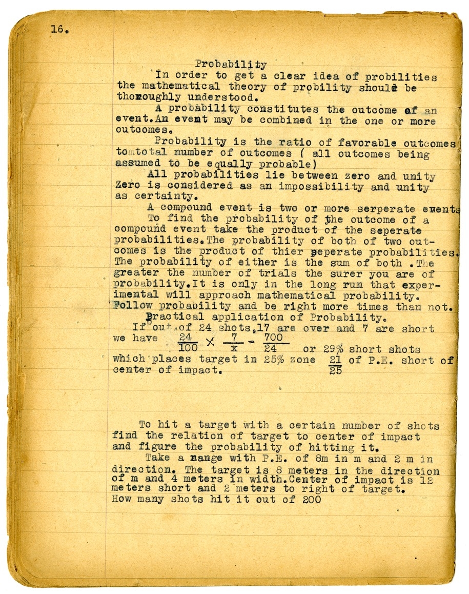 Notes by Harry S. Truman on Fire and Orientation