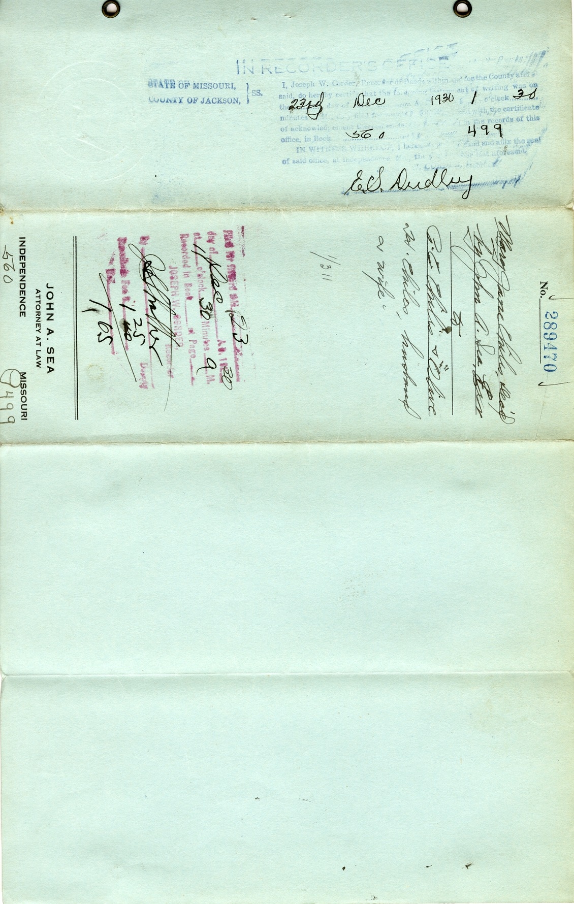 Executor's Deed of the Estate of Mary Jane Chiles to P. C. Chiles and Olive Chiles