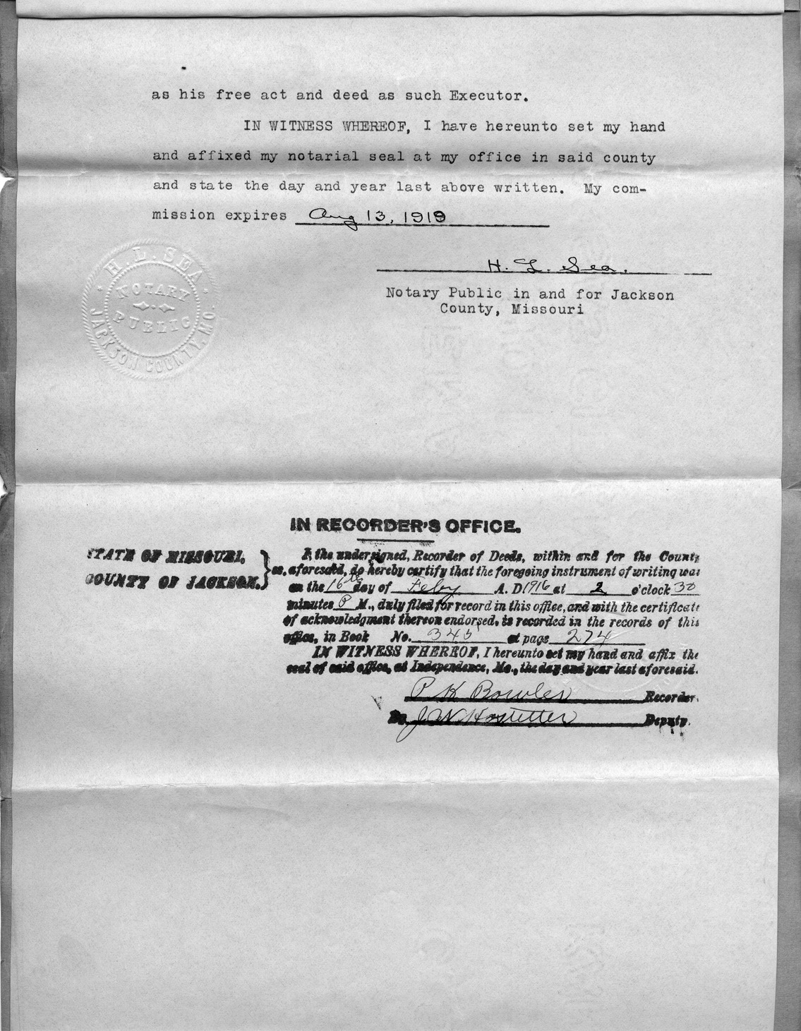 Deed of Release from Edward P. Gates to Margaret C. Moulton