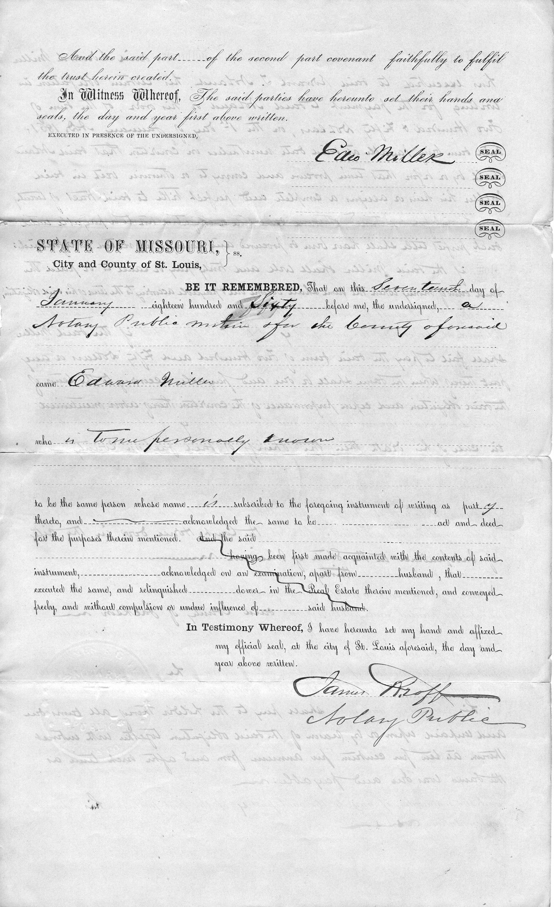 Deed of Trust from Edward Miller to Edward T. Noland