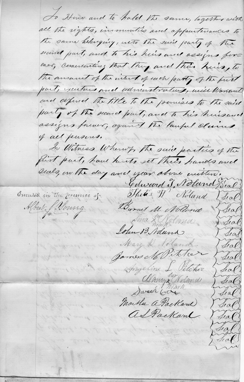 Deed from Edward T. Noland and Thetis H. Noland et al. to Charlton H. Higbee