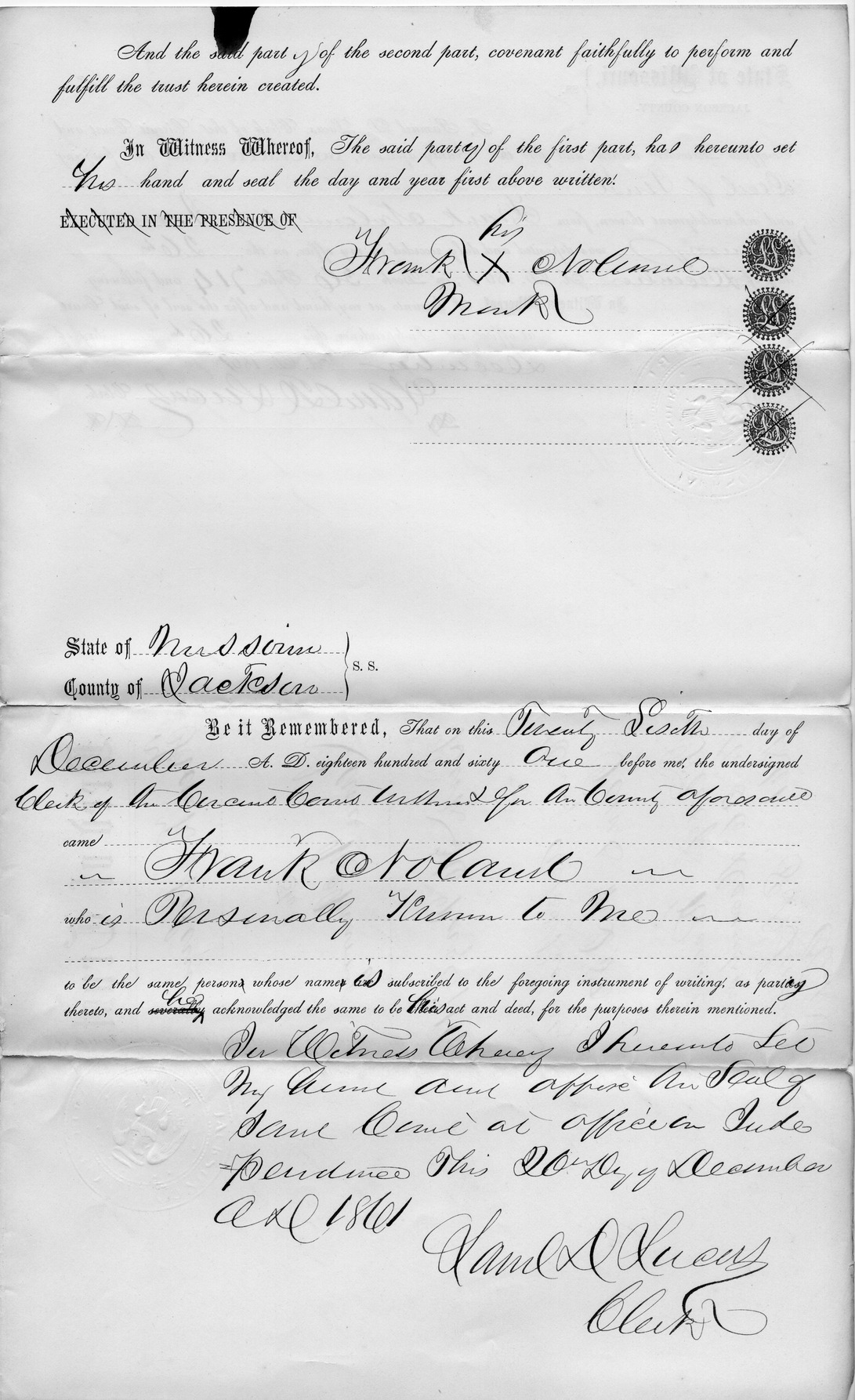 Deed of Trust from Frank Noland to Jane McMurry