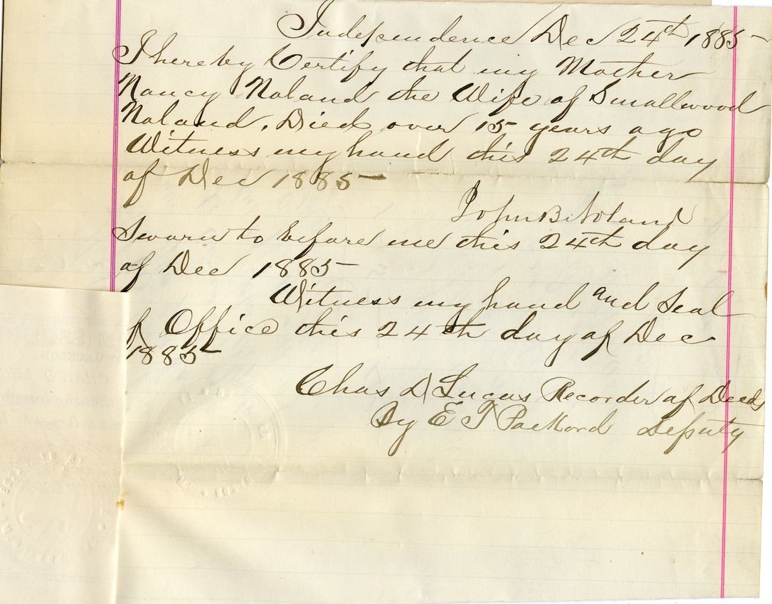 Affidavits of George W. Buchanan and William McCoy