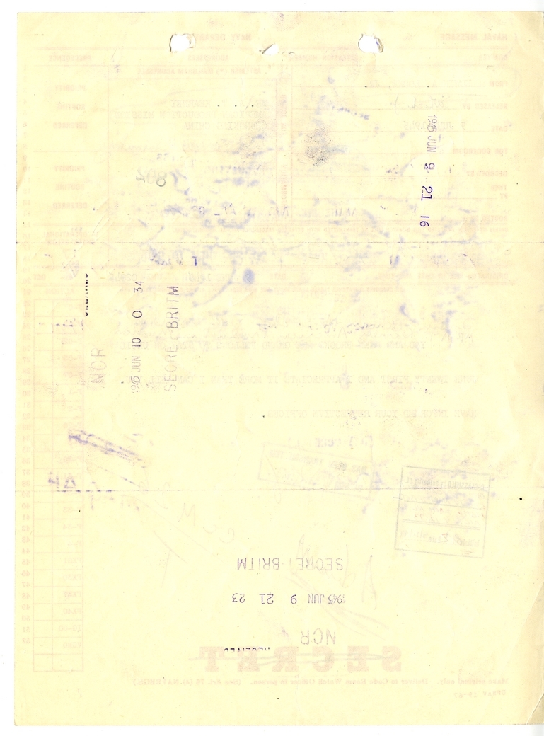 Telegram from Edwin A. Locke, Jr. to A. T. Kearney