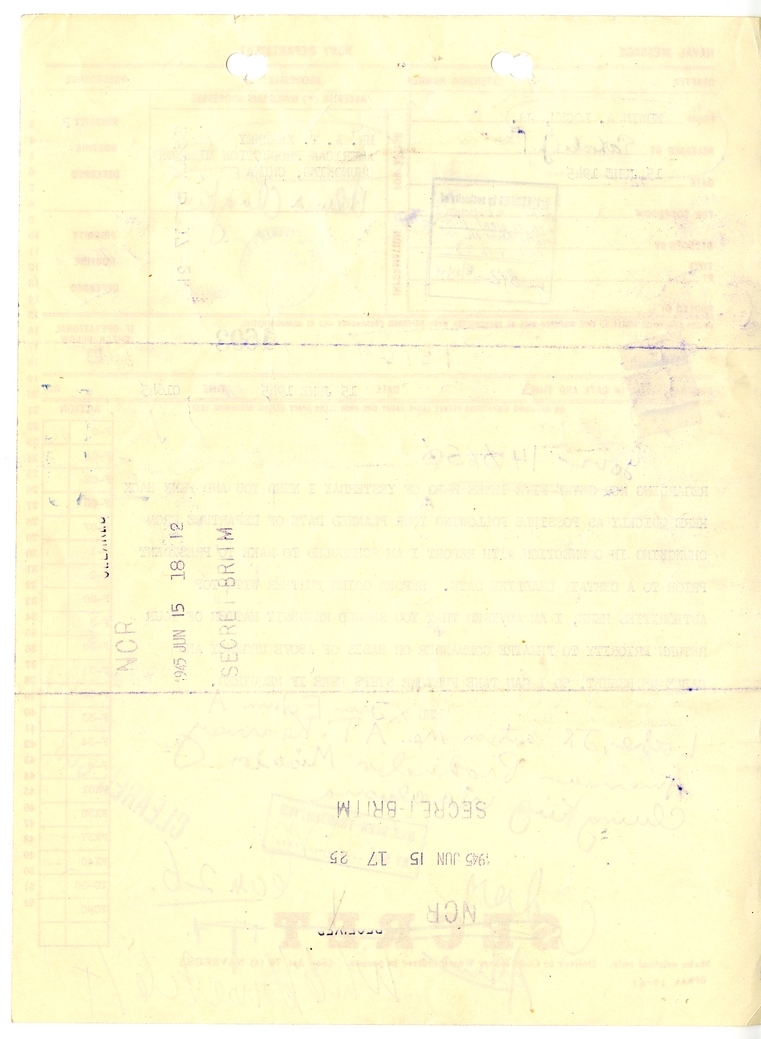 Telegram from Edwin A. Locke, Jr. to A. T. Kearney