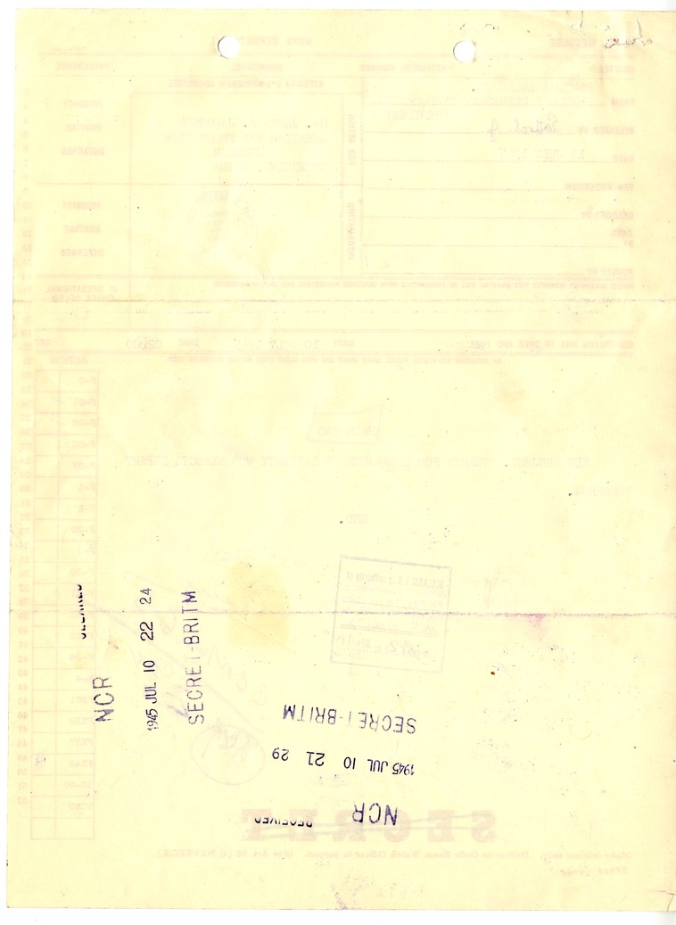 Telegram from Edwin A. Locke, Jr. to James A. Jacobson