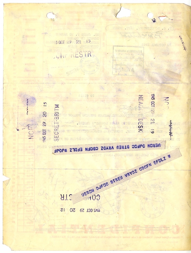 Telegram from F.G. McClintock to James F. McManmon