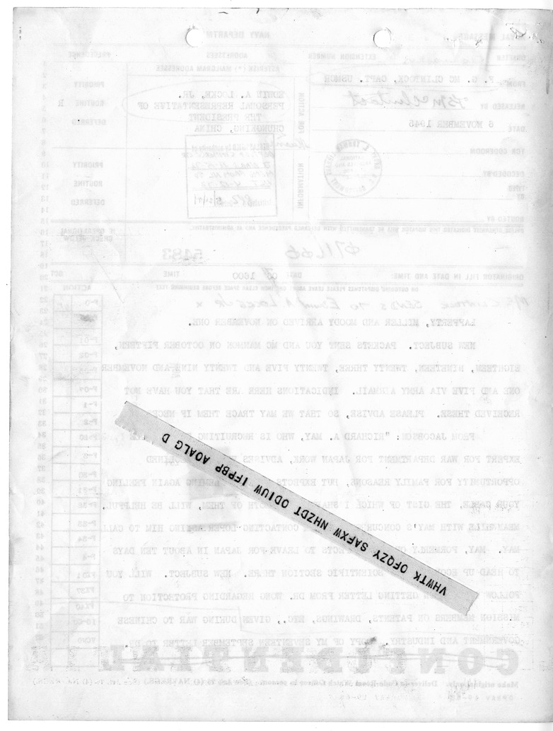 Telegram from F.G. McClintock to Edwin A. Locke, Jr.