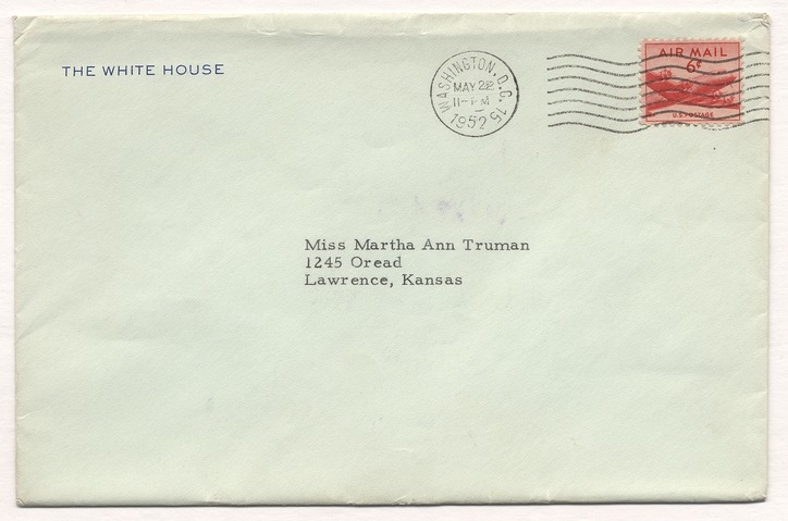 Letter from President Harry S. Truman to Martha Ann Truman