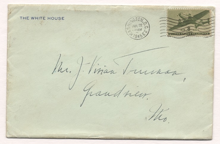Letter from President Harry S. Truman to J. Vivian Truman