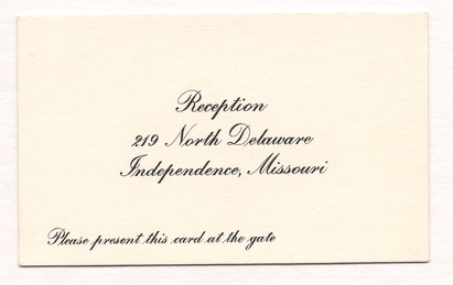 Reception Card