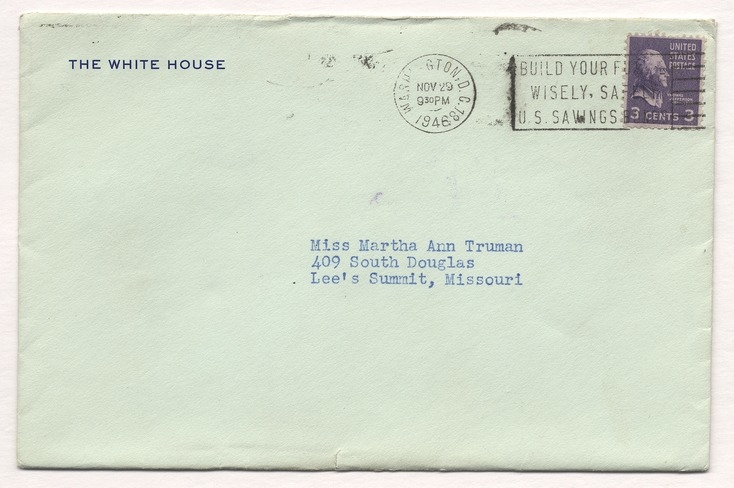 Letter from President Harry S. Truman to Martha Ann Truman