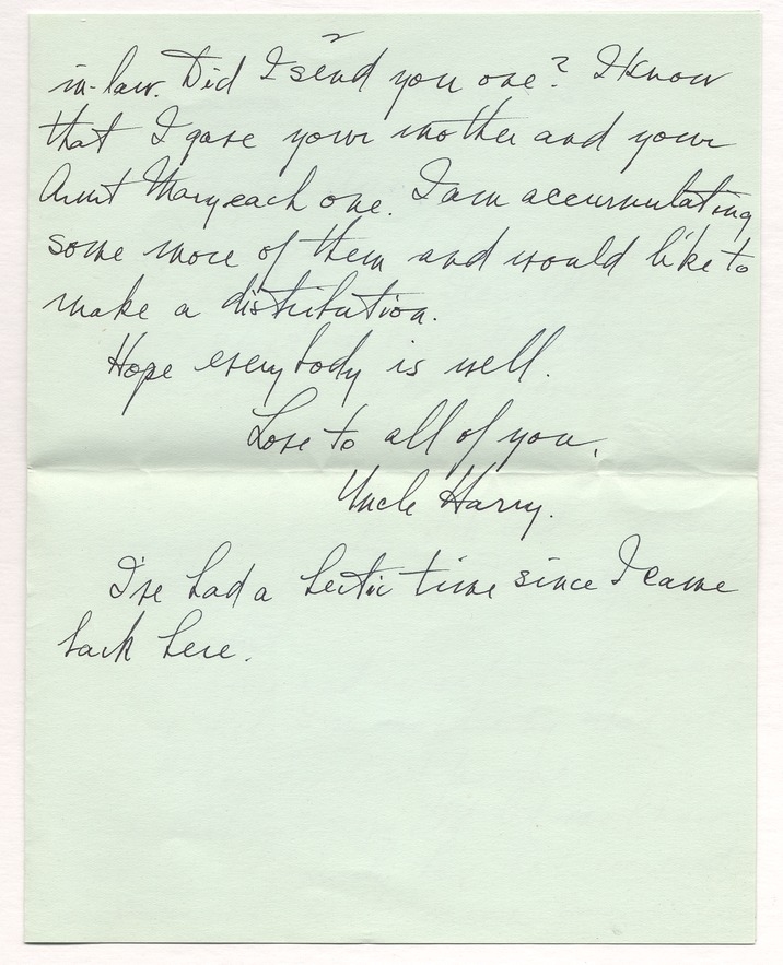 Letter from President Harry S. Truman to Martha Ann Truman