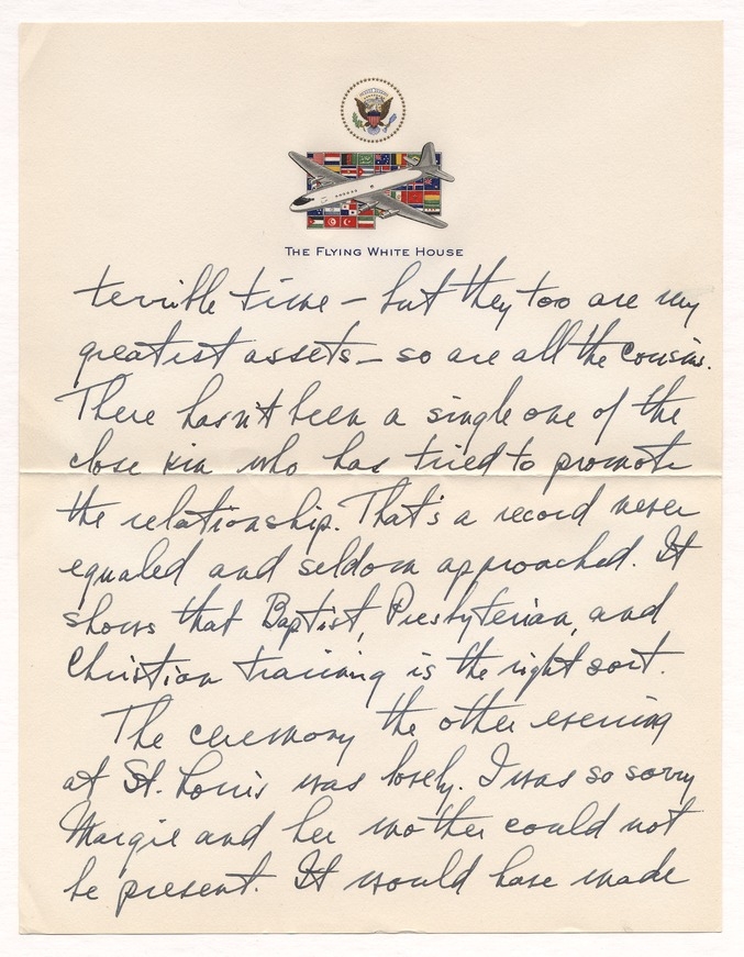 Letter from President Harry S. Truman to Martha Ann Truman