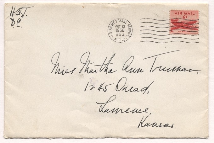 Letter from President Harry S. Truman to Martha Ann Truman